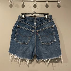 Levi high waisted cutoff Jean shorts